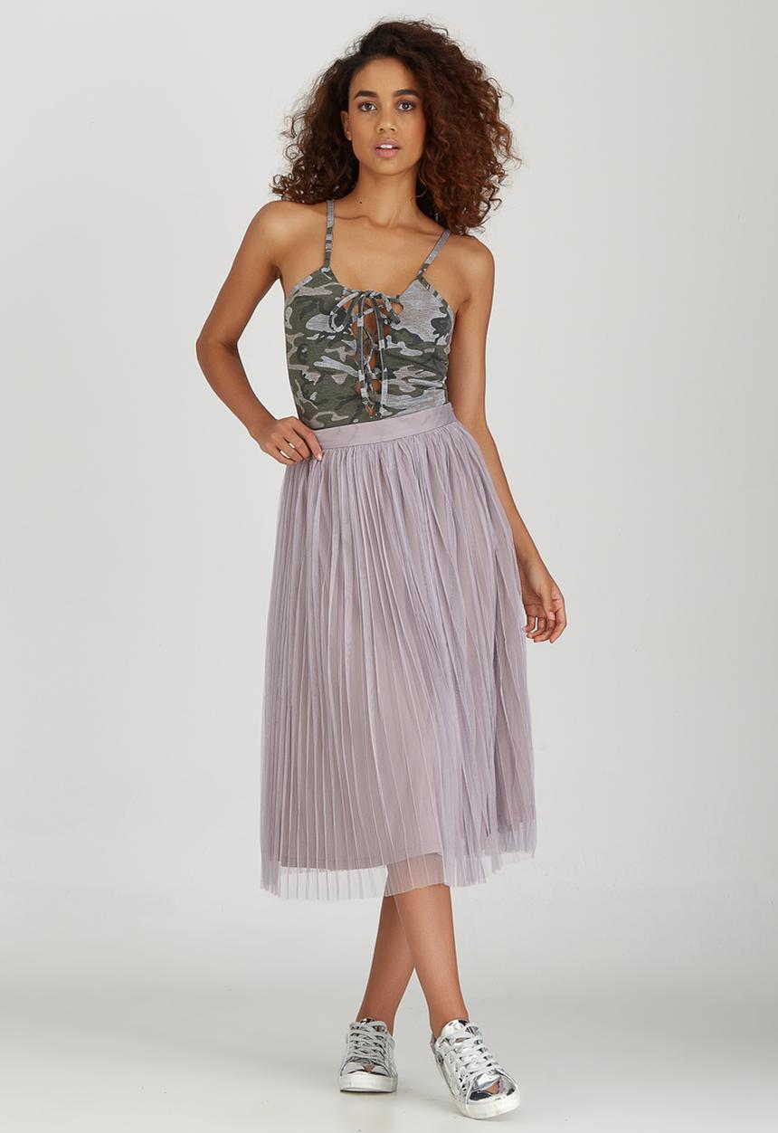 BoohooDNU - Midi Tulle Skirt Pale Purple