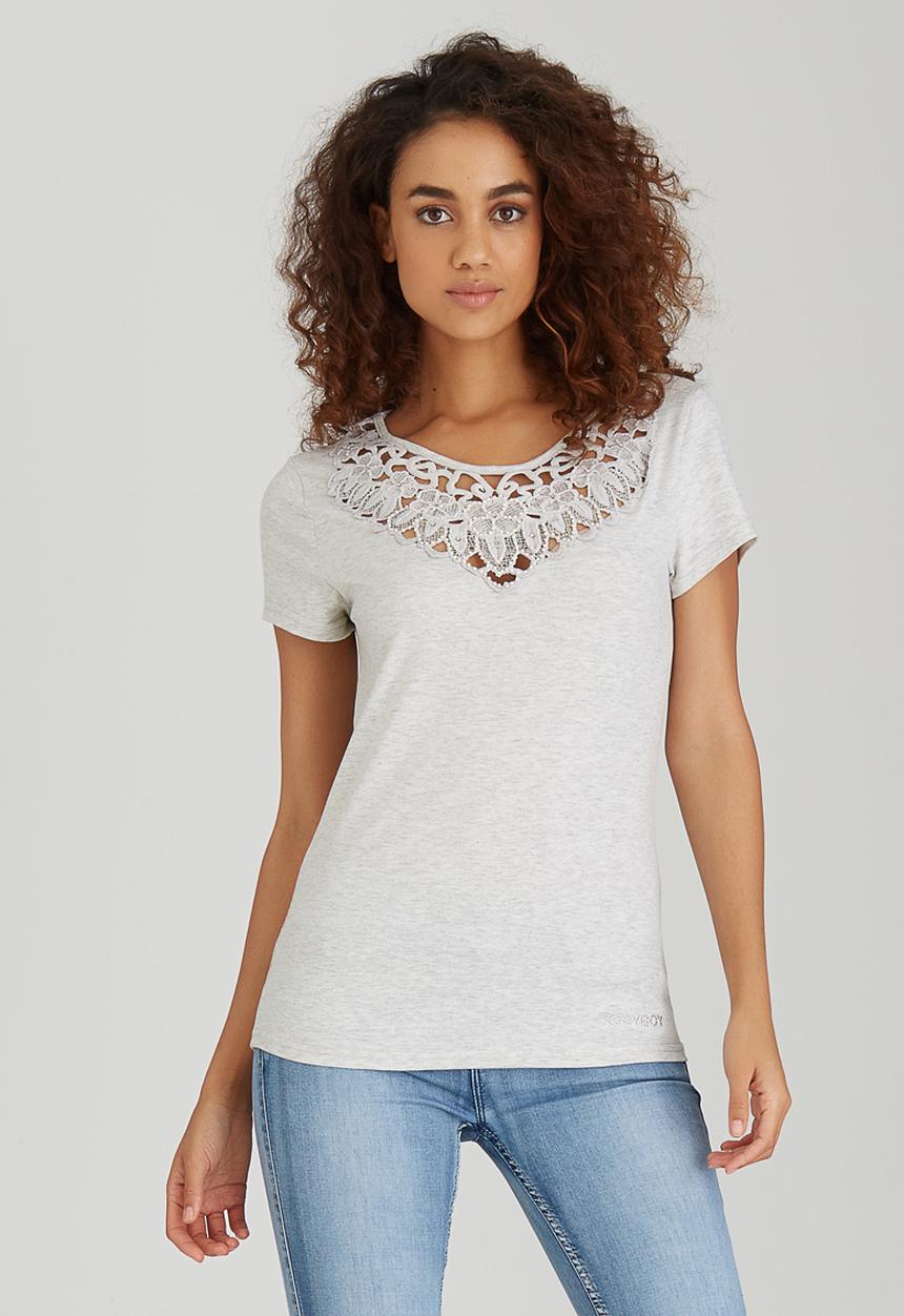 SISSY BOY - Aviana Knit Tee with Neck Embellishment Stone
