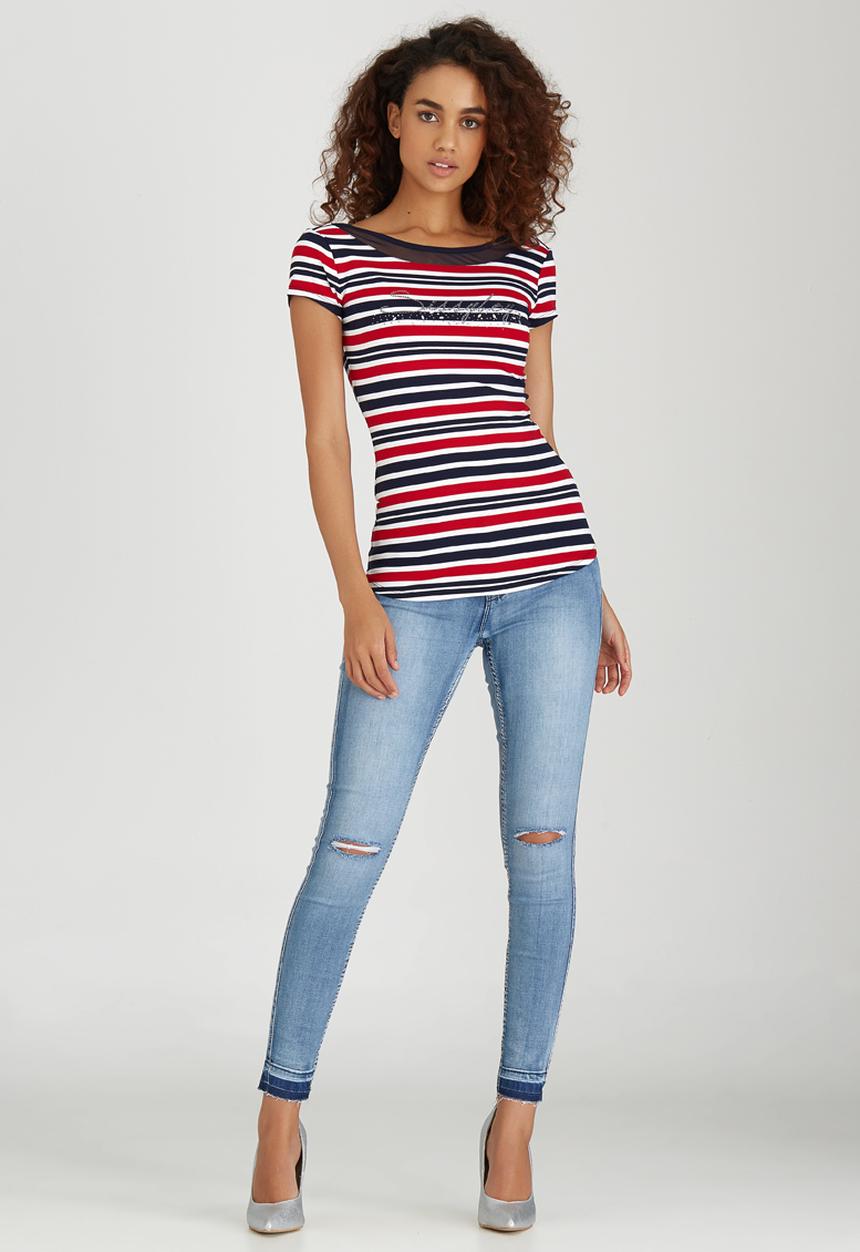 SISSY BOY - Zinnia Logo Tee with Scooped Back Red
