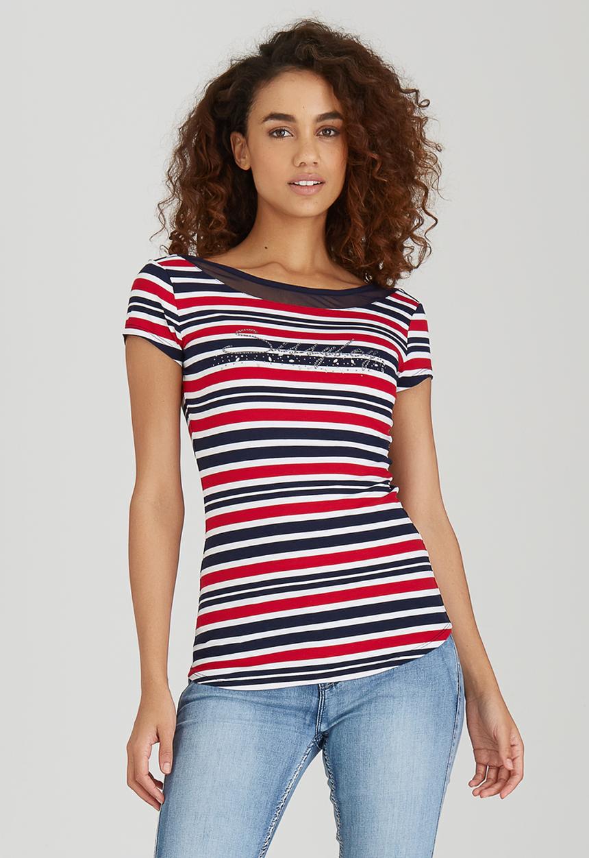 SISSY BOY - Zinnia Logo Tee with Scooped Back Red