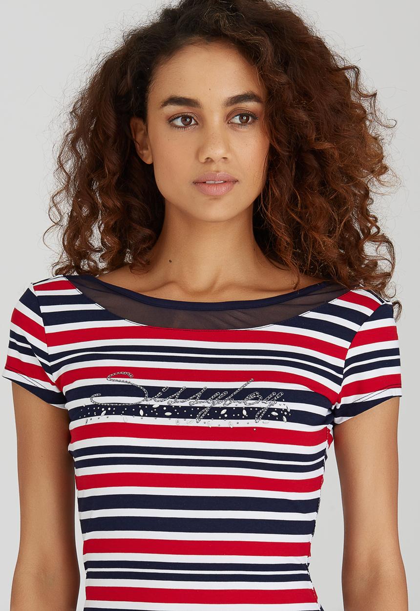 SISSY BOY - Zinnia Logo Tee with Scooped Back Red