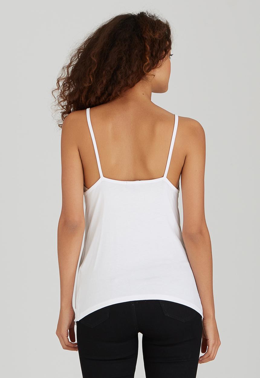 STYLE REPUBLIC - Cross Over Drape Cami White