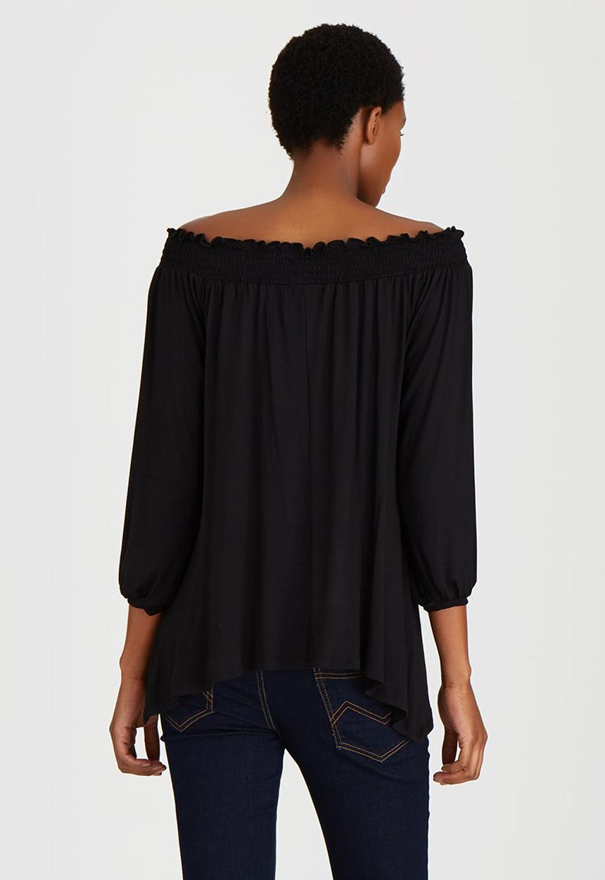 edit Maternity - Off Shoulder Top Black