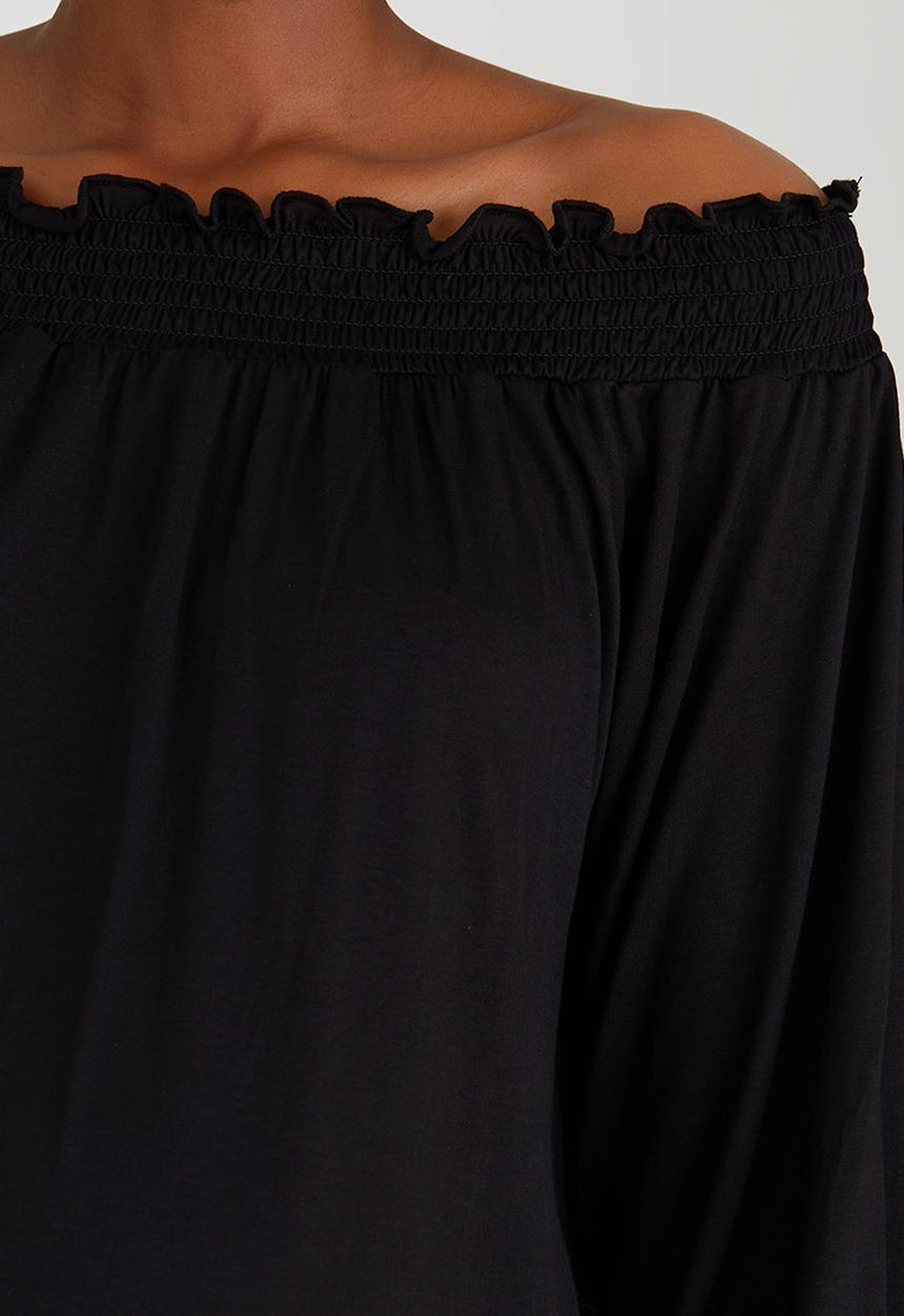 edit Maternity - Off Shoulder Top Black