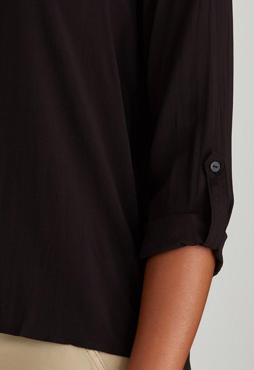 ONLY - New Fallow Long Sleeve Button Shirt Black