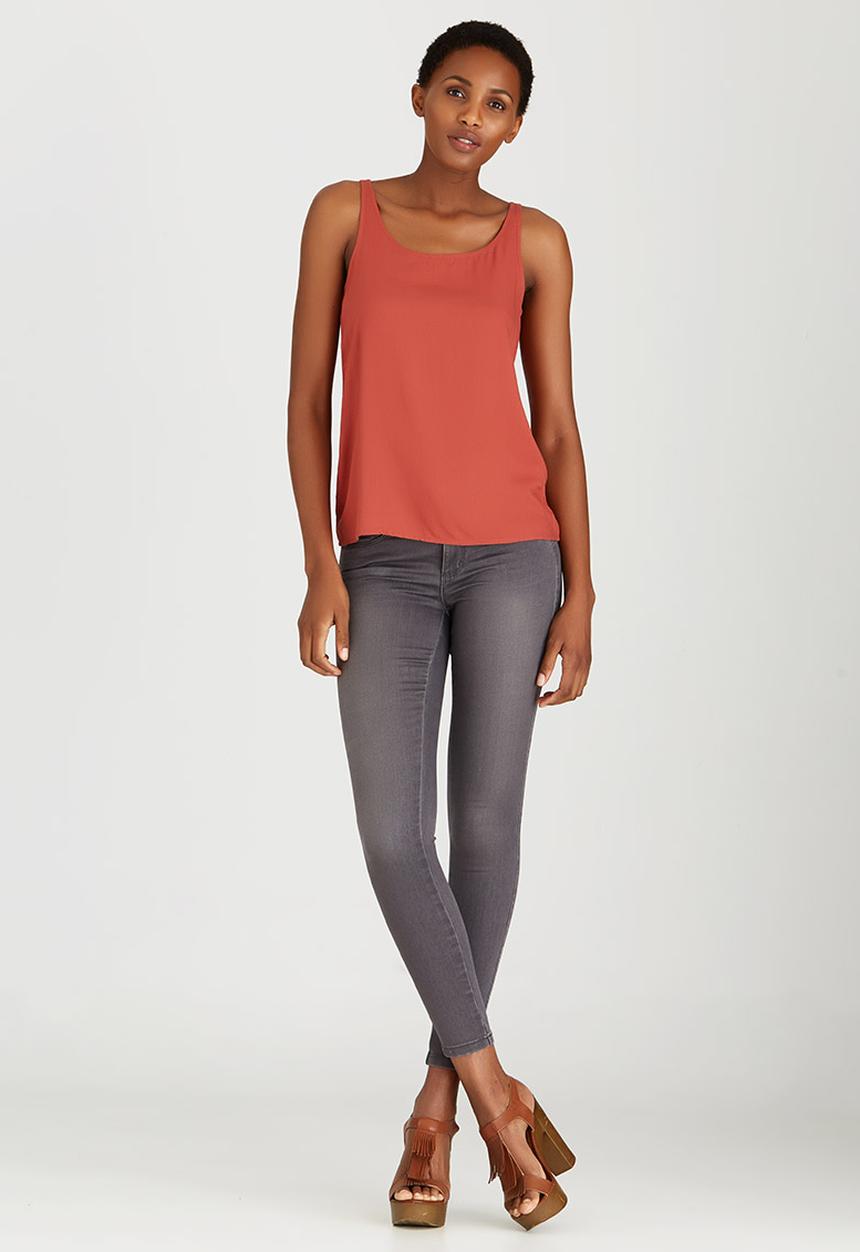 ONLY - Geggo Easy Fit Tank Top Mid Brown