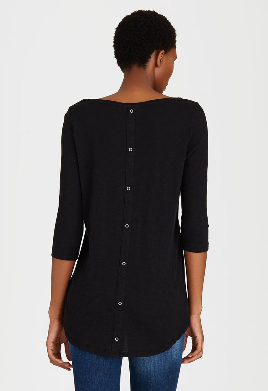 ONLY - Casa Button Detail Top Black