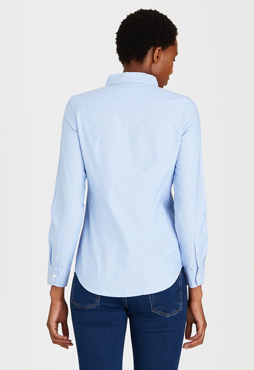 ONLY - Cici Long Sleeve Oxford Shirt Pale Blue
