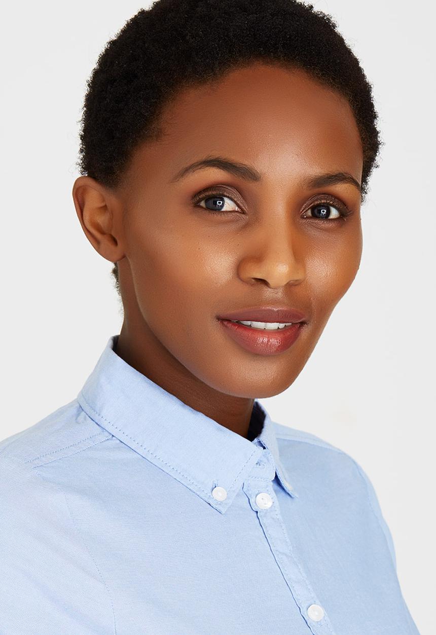 ONLY - Cici Long Sleeve Oxford Shirt Pale Blue