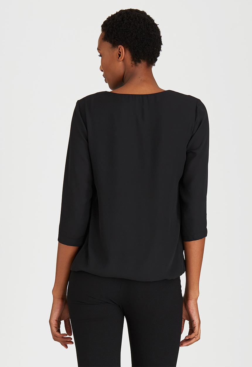edit - Trim Detail Blouse Black
