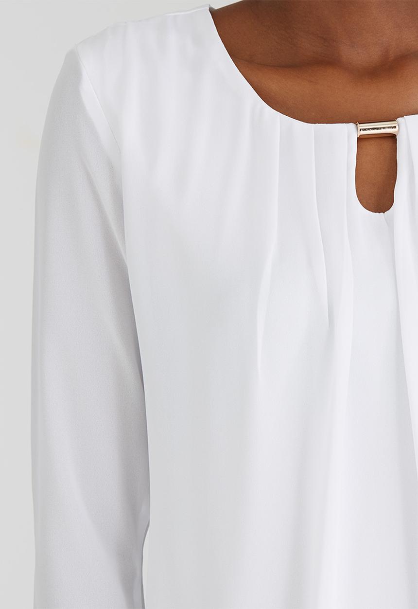edit - Trim Detail Blouse White