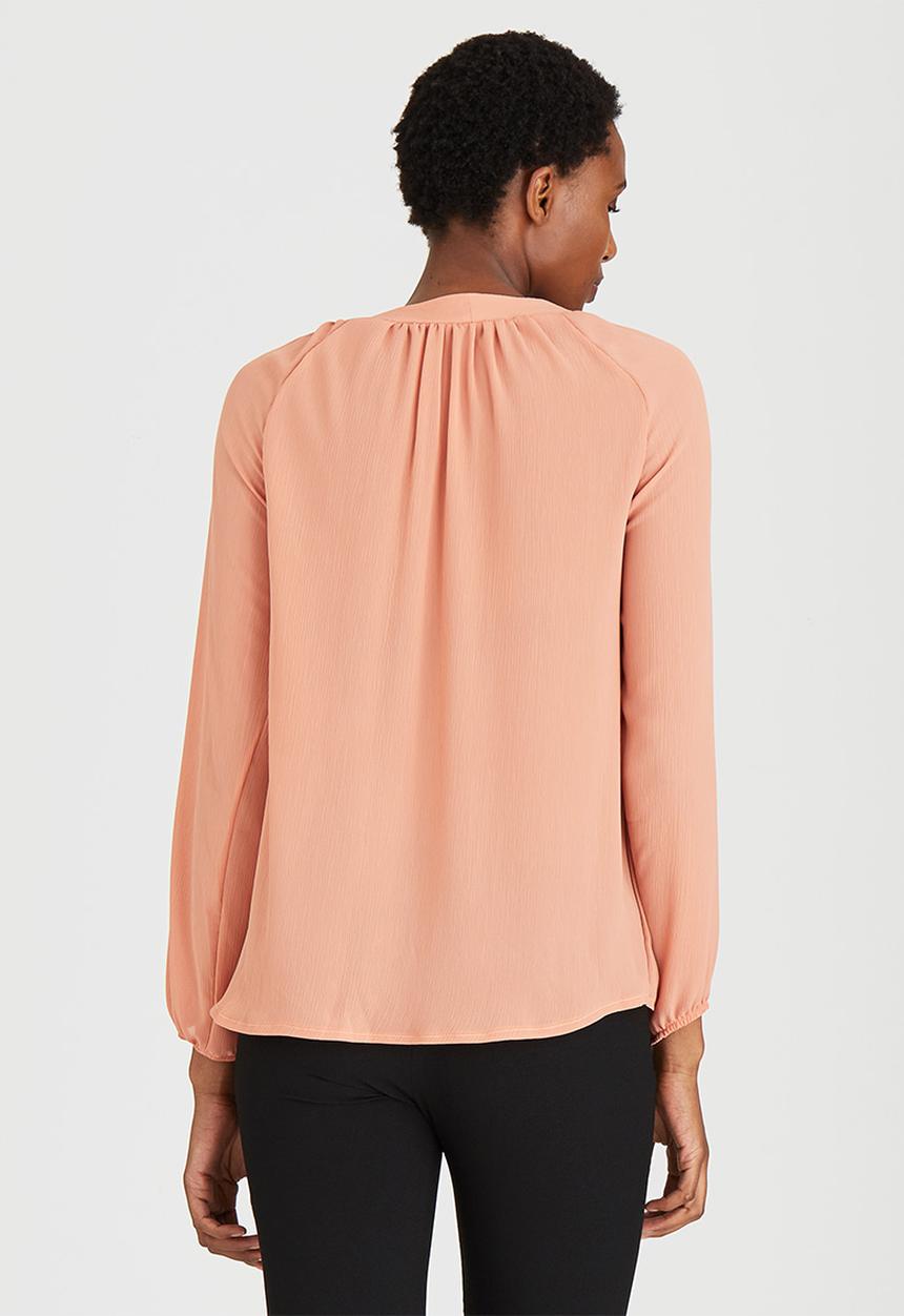 edit - Lace-up Gypsy Blouse Coral