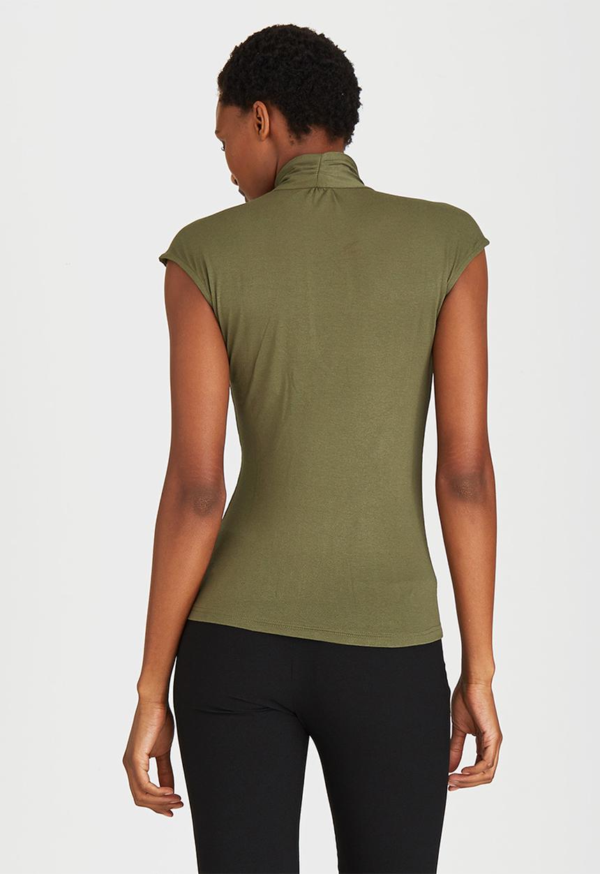 edit - Easy-wearing Knit Cami Khaki Green
