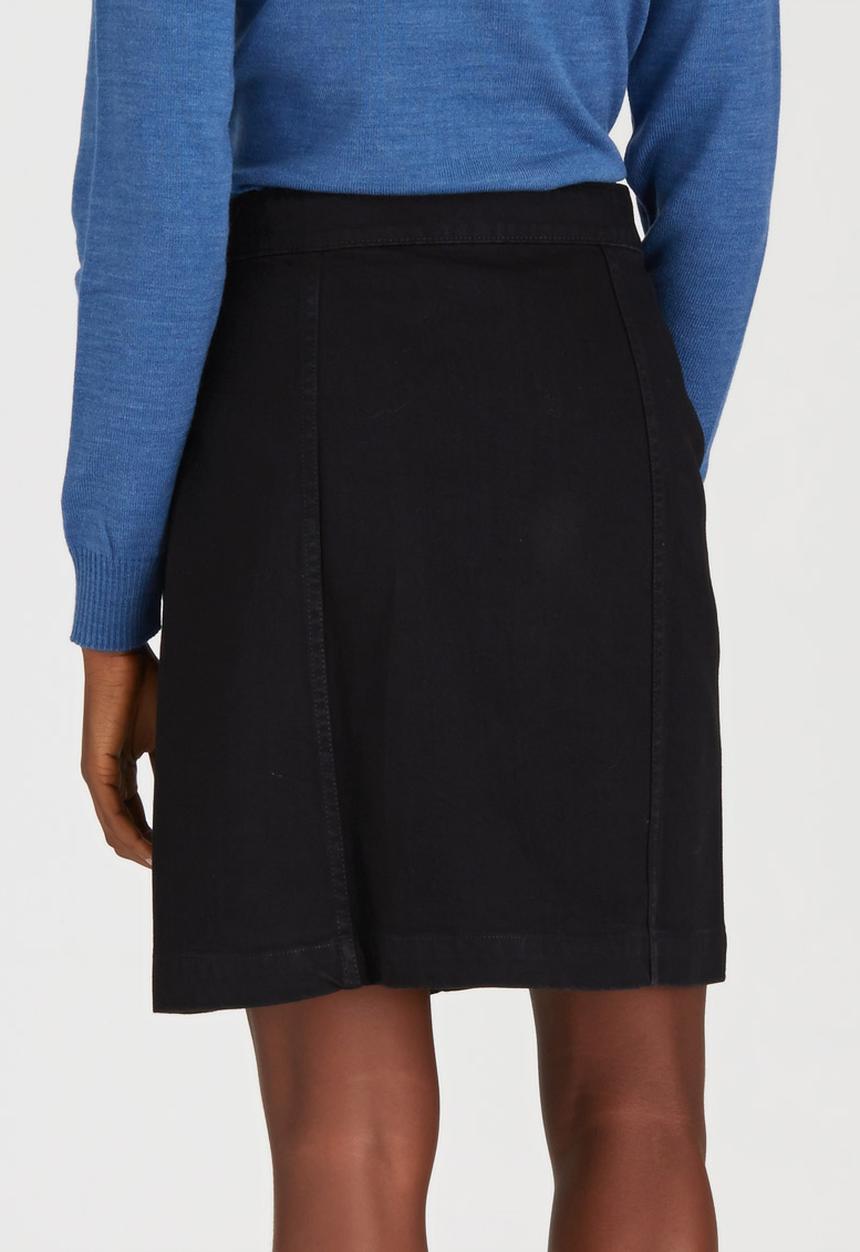 STYLE REPUBLIC - Longer A-Line Mini Skirt Black