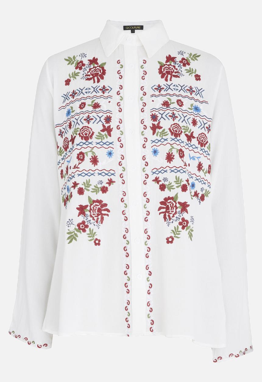 G Couture - Embroidered Shirt White