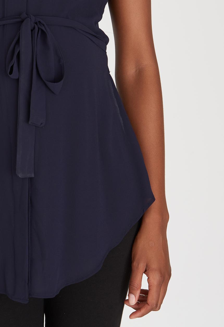 edit Maternity - Chiffon Shirt Navy