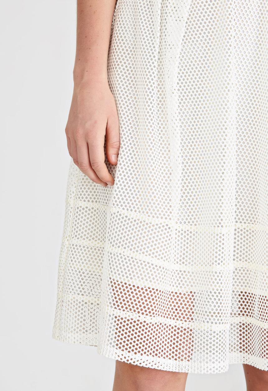 STYLE REPUBLIC - Eyelet Lace Midi Skirt White