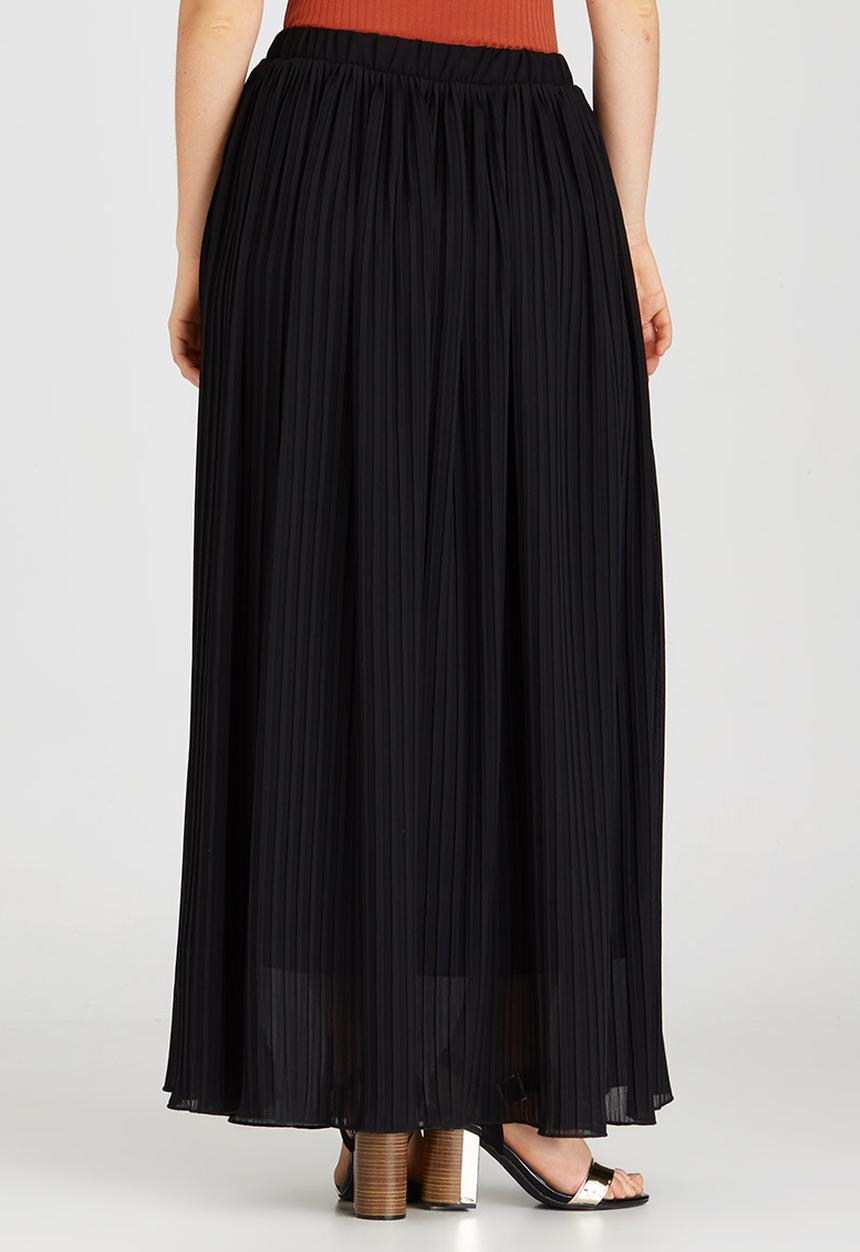 STYLE REPUBLIC - Volume Pleated Maxi Skirt Black