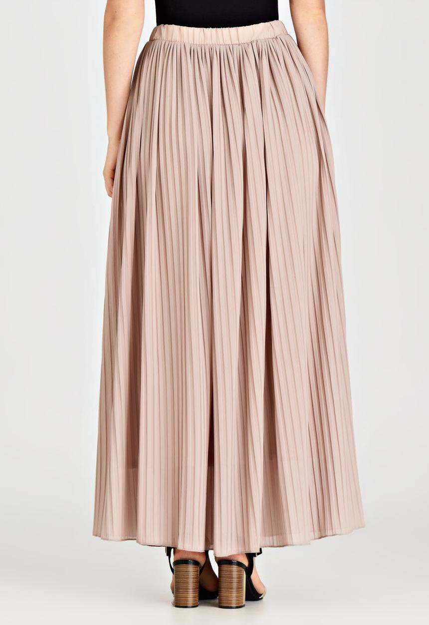 STYLE REPUBLIC - Volume Pleated Maxi Skirt Stone
