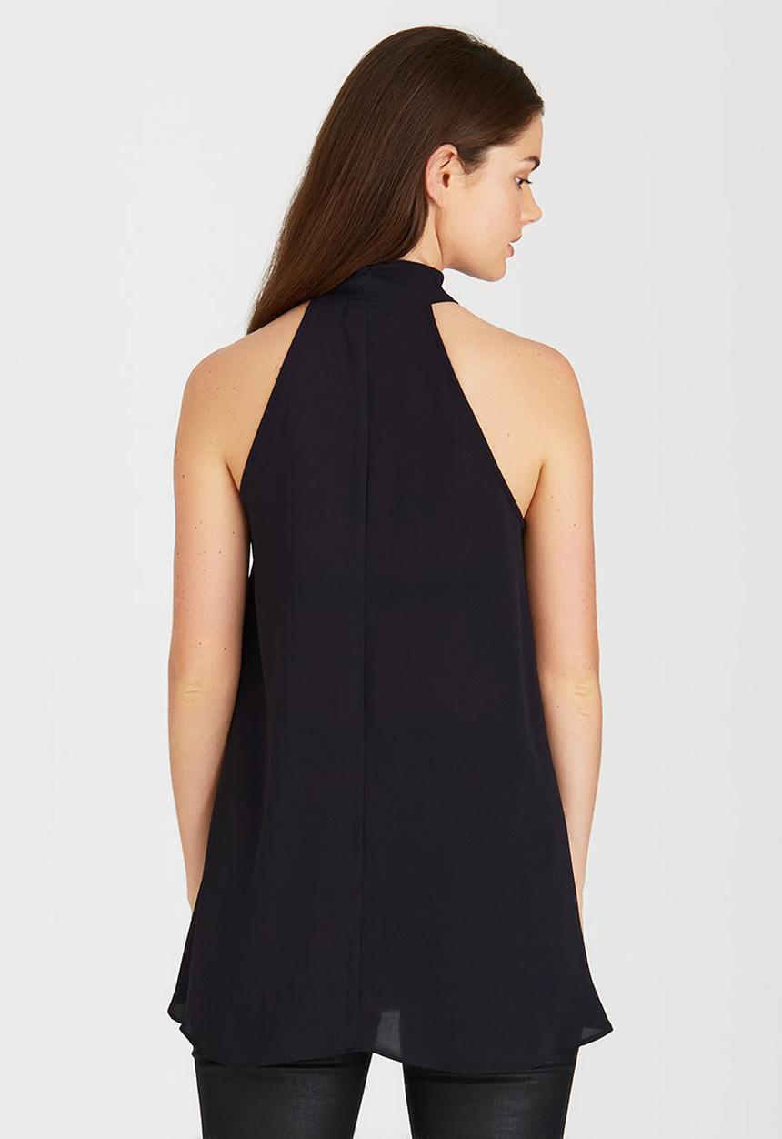 STYLE REPUBLIC - Kitty Bow Tunic Black