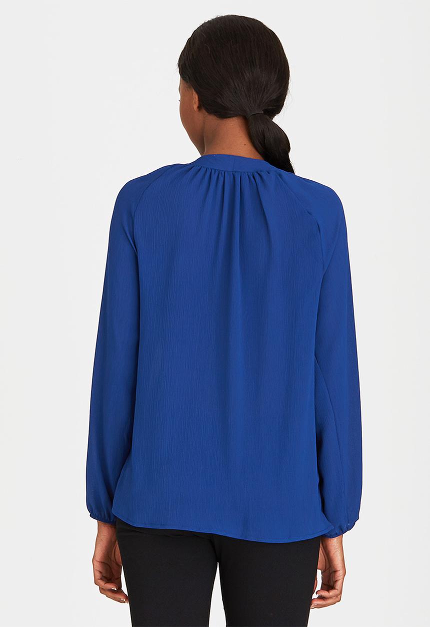 edit - Lace-up Gypsy Blouse Dark Blue