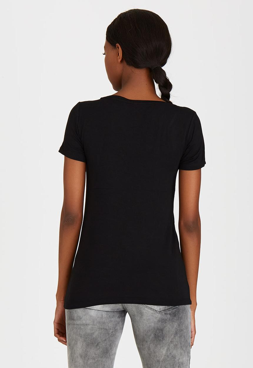 ONLY - Jewel Round Neck Tee Black