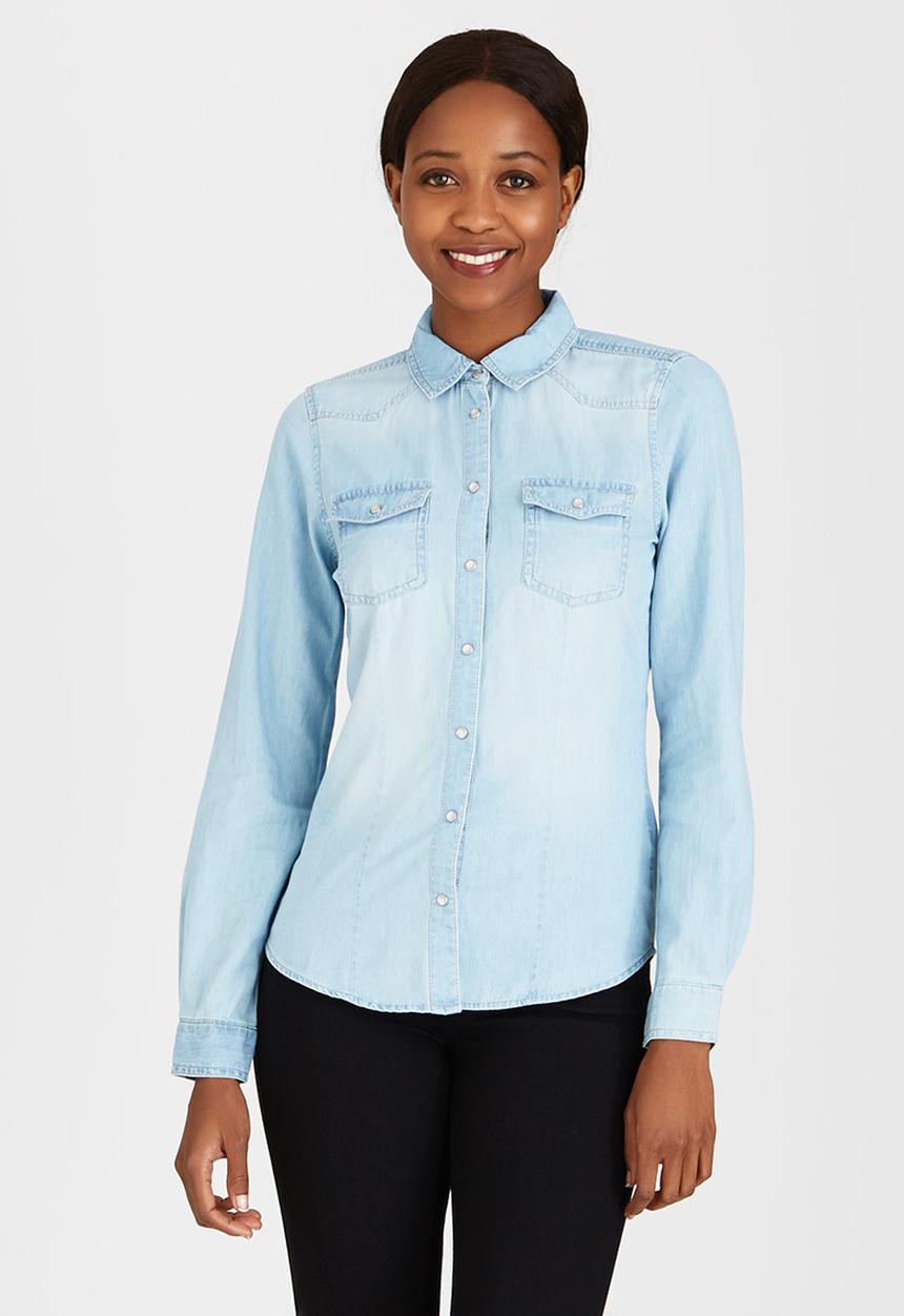 ONLY - Denim Shirt Pale Blue
