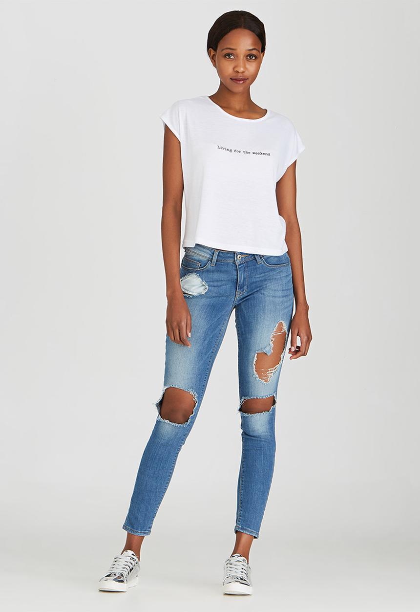 c(inch) - Boxy T-shirt White