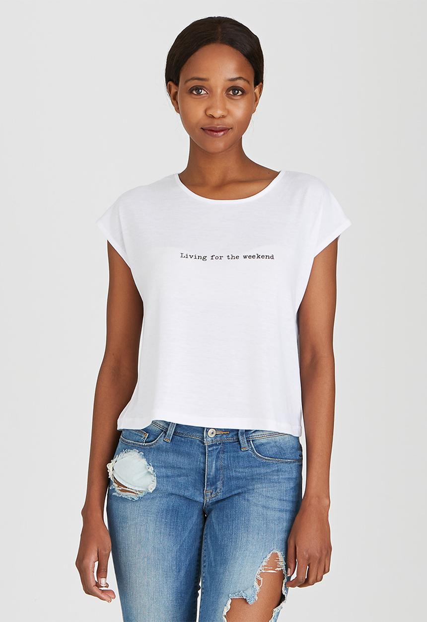 c(inch) - Boxy T-shirt White