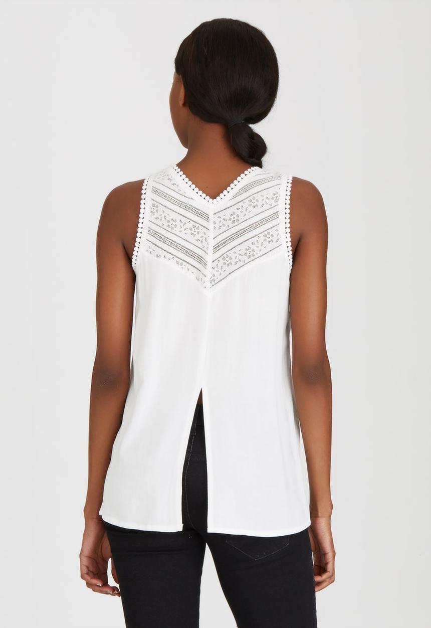 G Couture - Lace Trim Camisole Milk