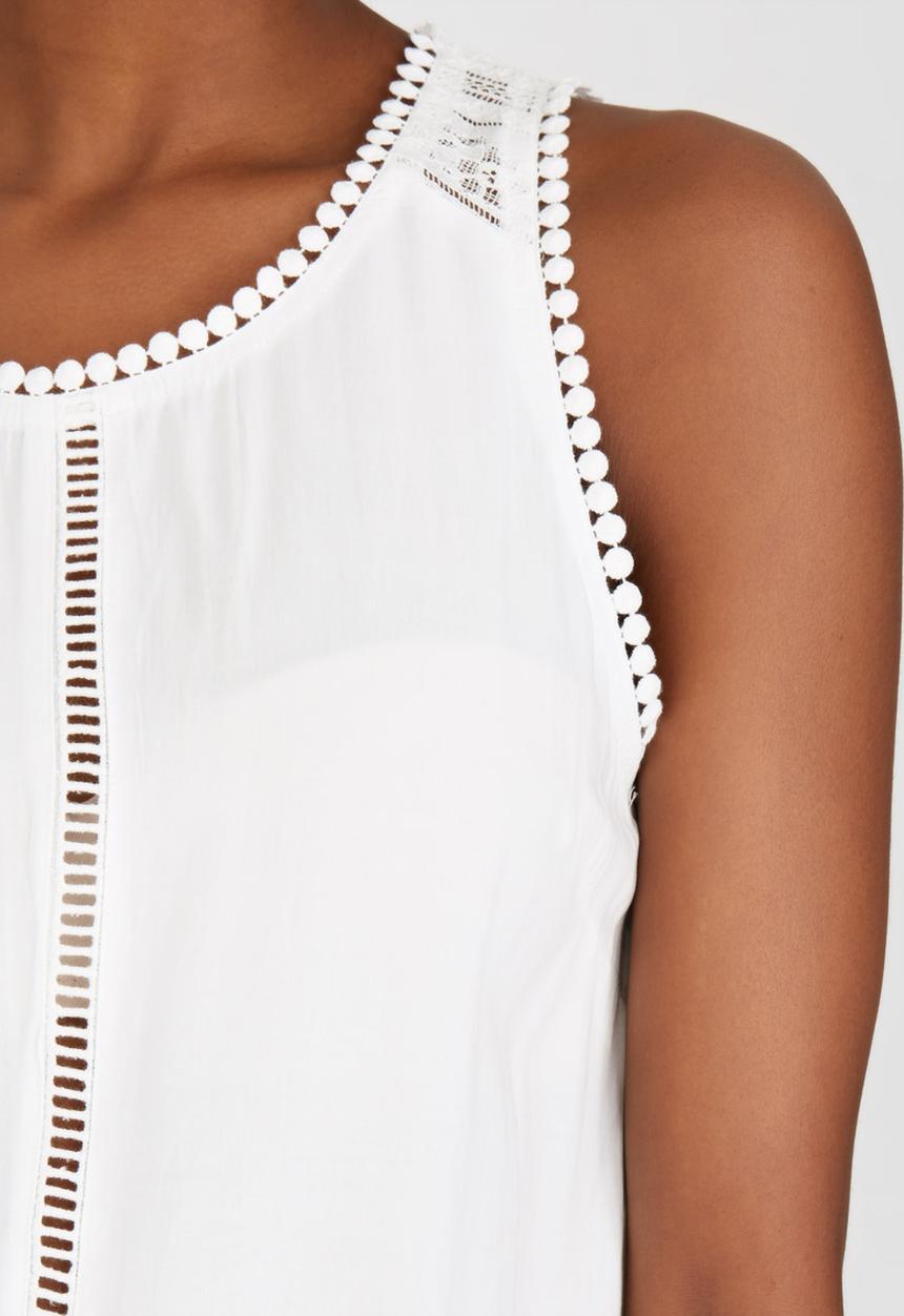 G Couture - Lace Trim Camisole Milk