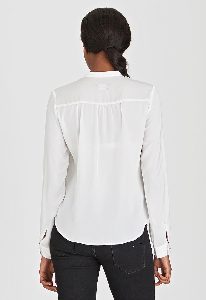 c(inch) - Lace-up Blouse White
