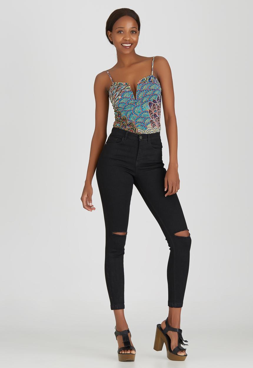 SISSY BOY - Salty Venezia Print Bodysuit Mid Purple