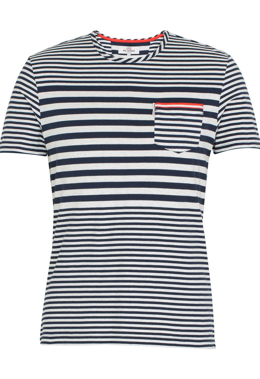 Ben Sherman - Stripe Tee Navy