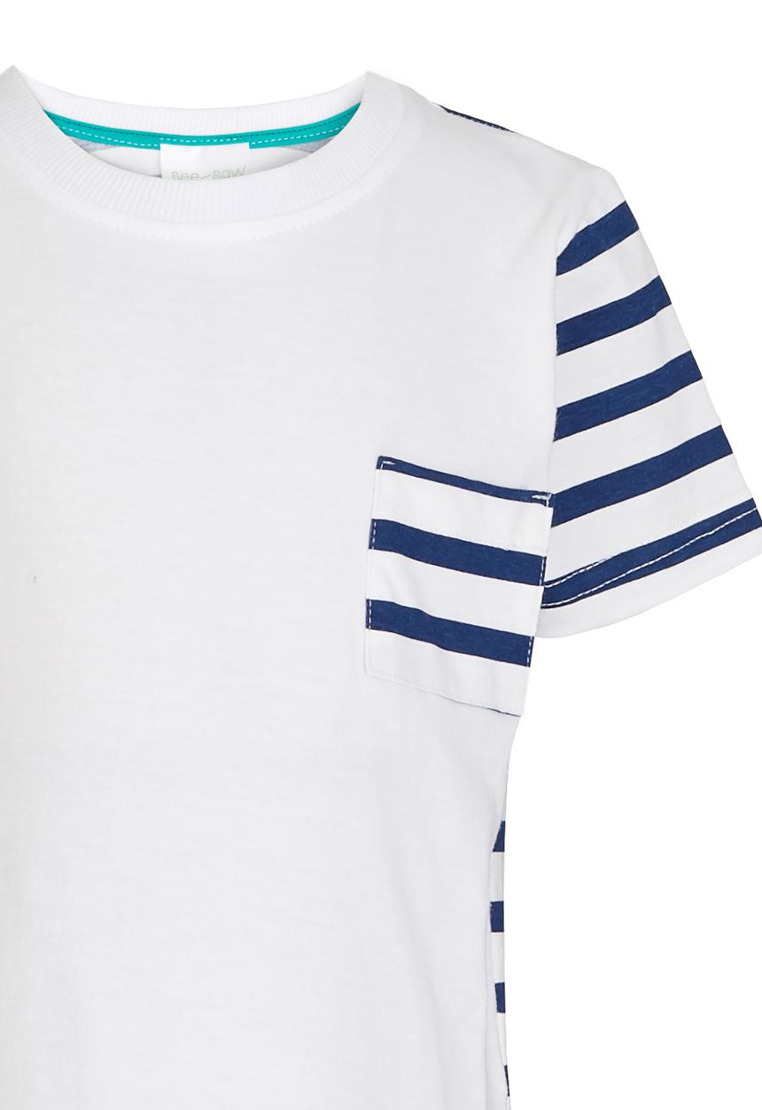 See-Saw - Colourblock Tee White