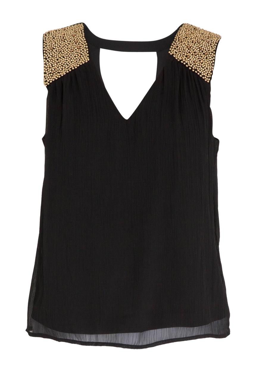 Vero Moda - Blinky Sleeveless Bead Detail Top  Black