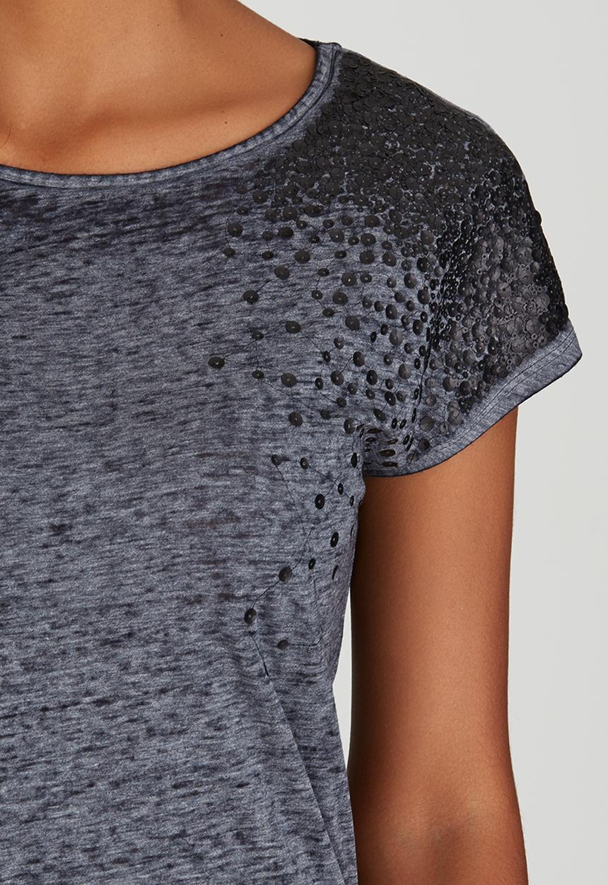 ONLY - Eagle Sequins Detail Tee Navy