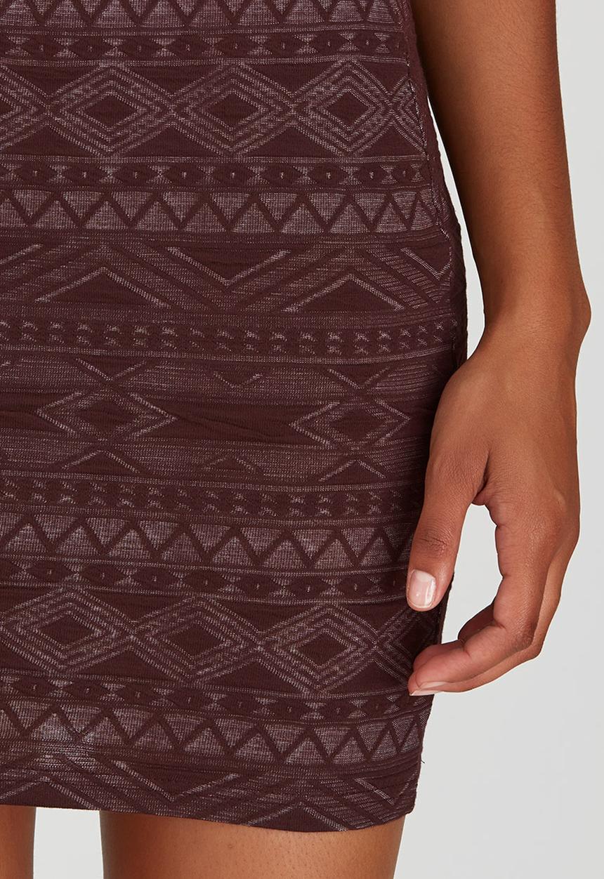 ONLY - New Vigga Textured Pencil Skirt Dark Red