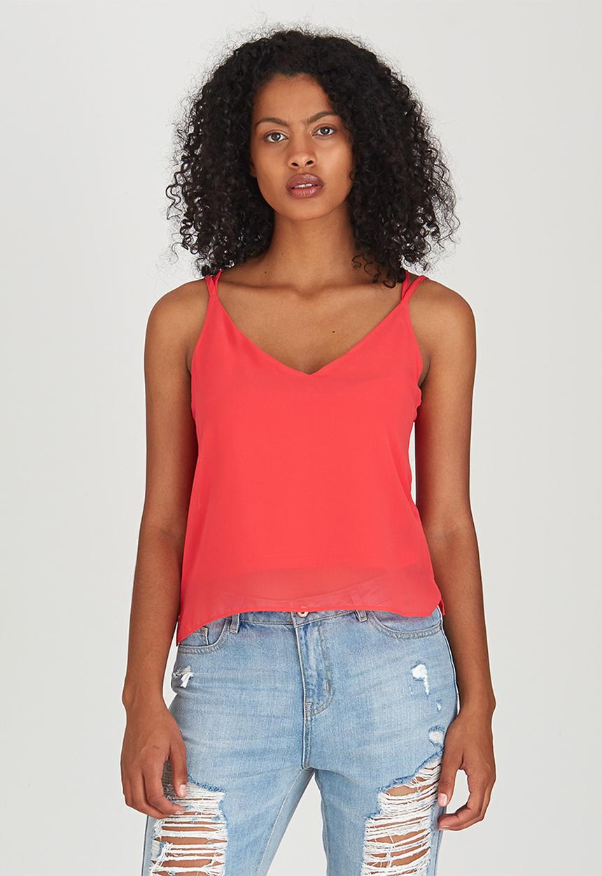 c(inch) - Cami with Strap Detail Coral