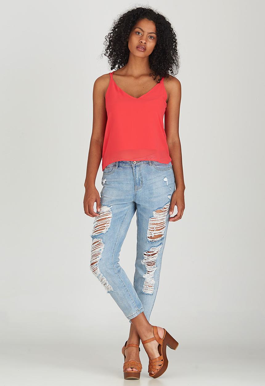c(inch) - Cami with Strap Detail Coral
