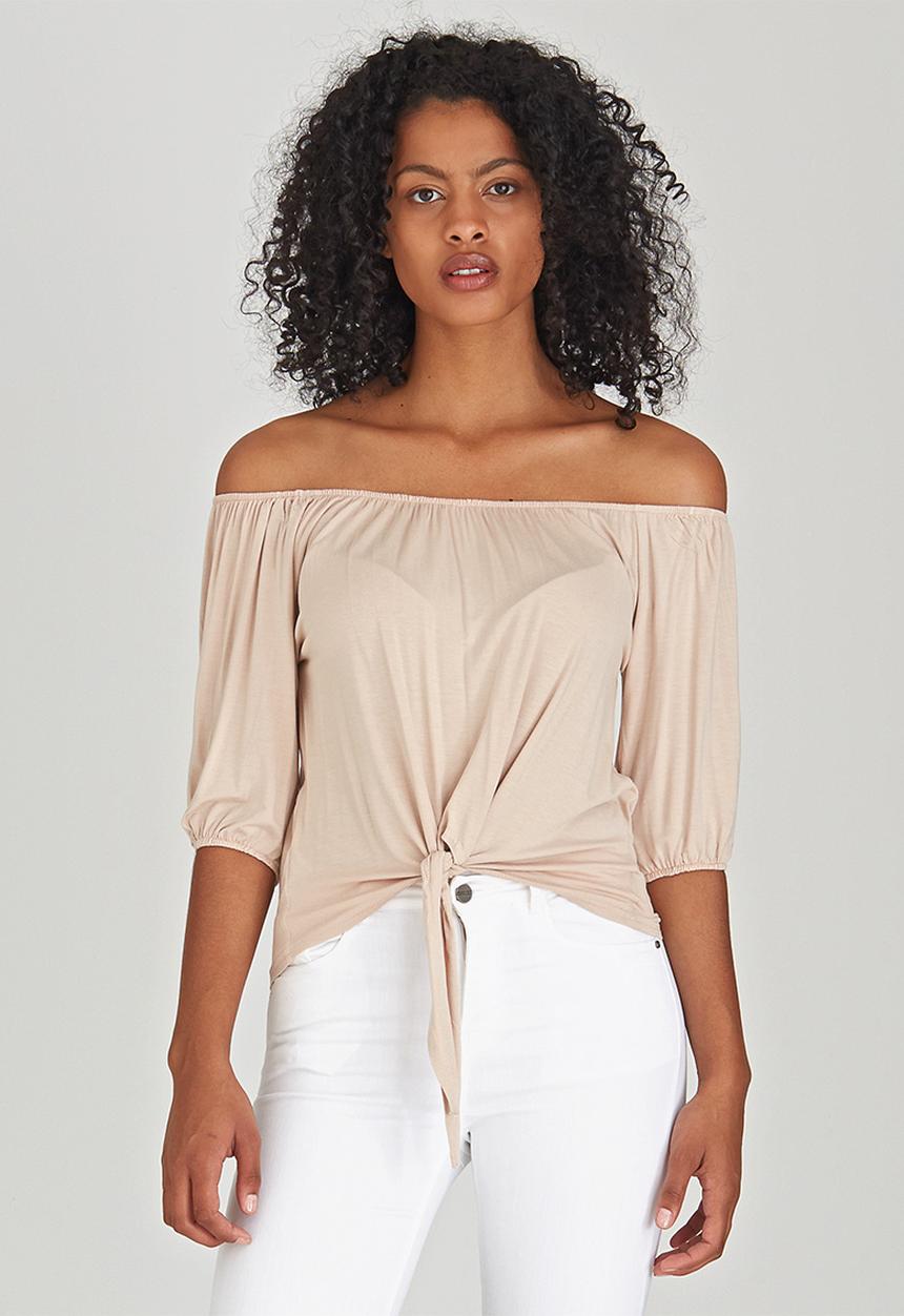 c(inch) - Tie Front Top Neutral