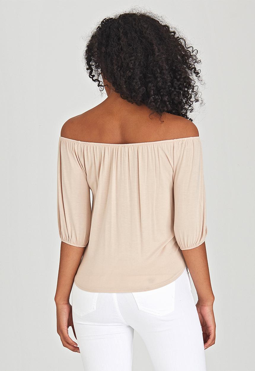 c(inch) - Tie Front Top Neutral