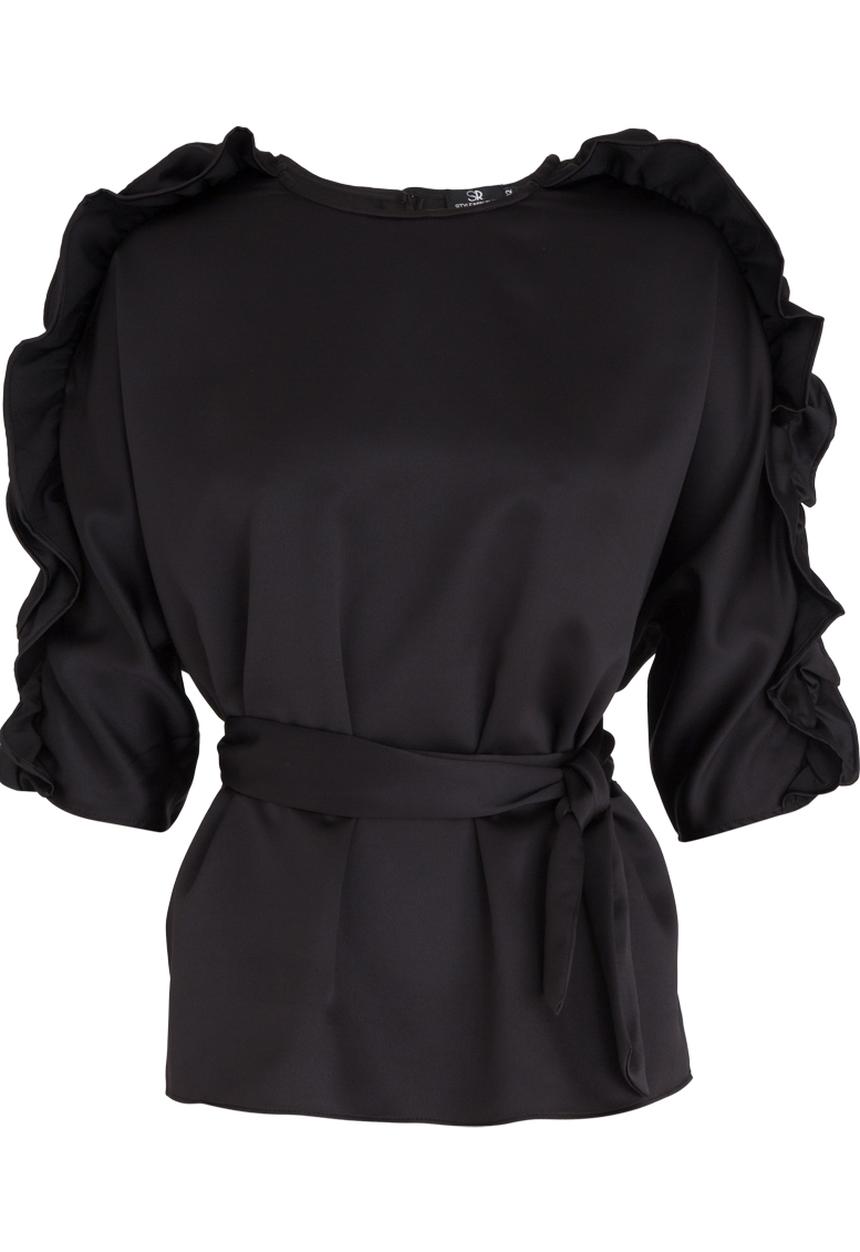 STYLE REPUBLIC - Frill Detail Blouse Black
