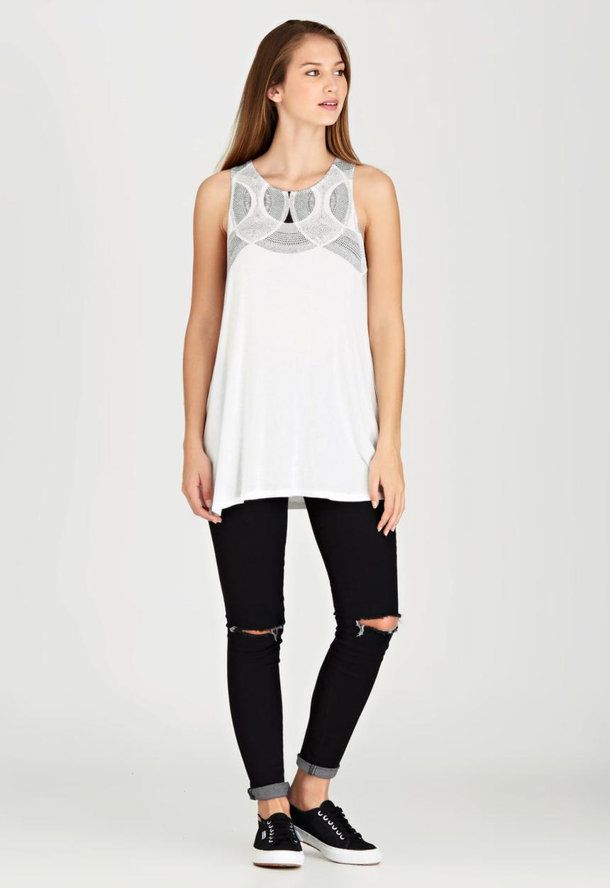 RVCA - Neck Lace Tank Off White