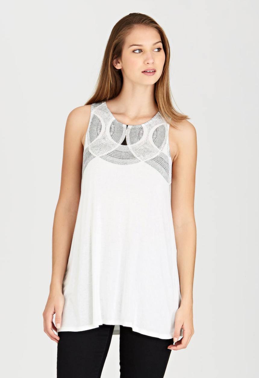RVCA - Neck Lace Tank Off White