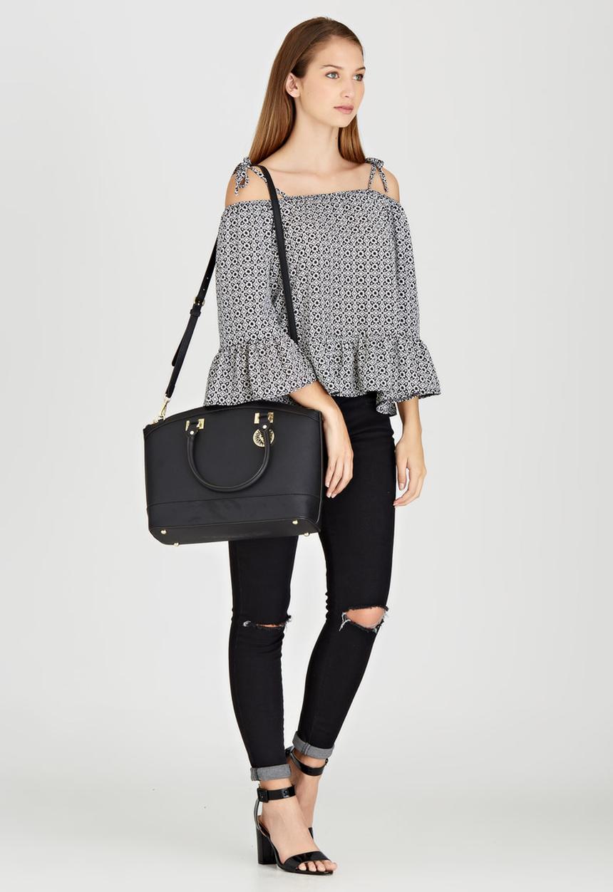 Anne Klein - New Recruits Dome Satchel Bag Black