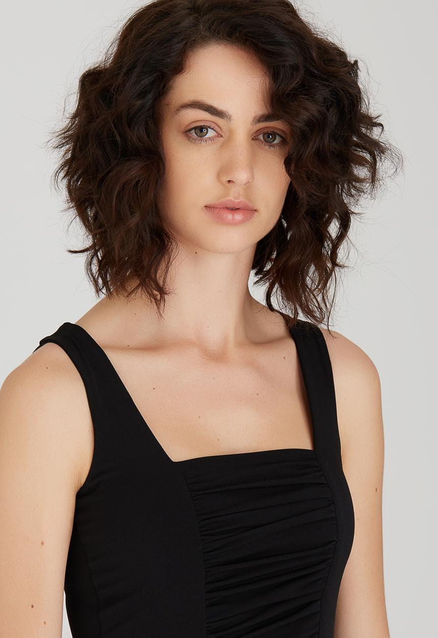 STYLE REPUBLIC - Square Neck Bodysuit Black