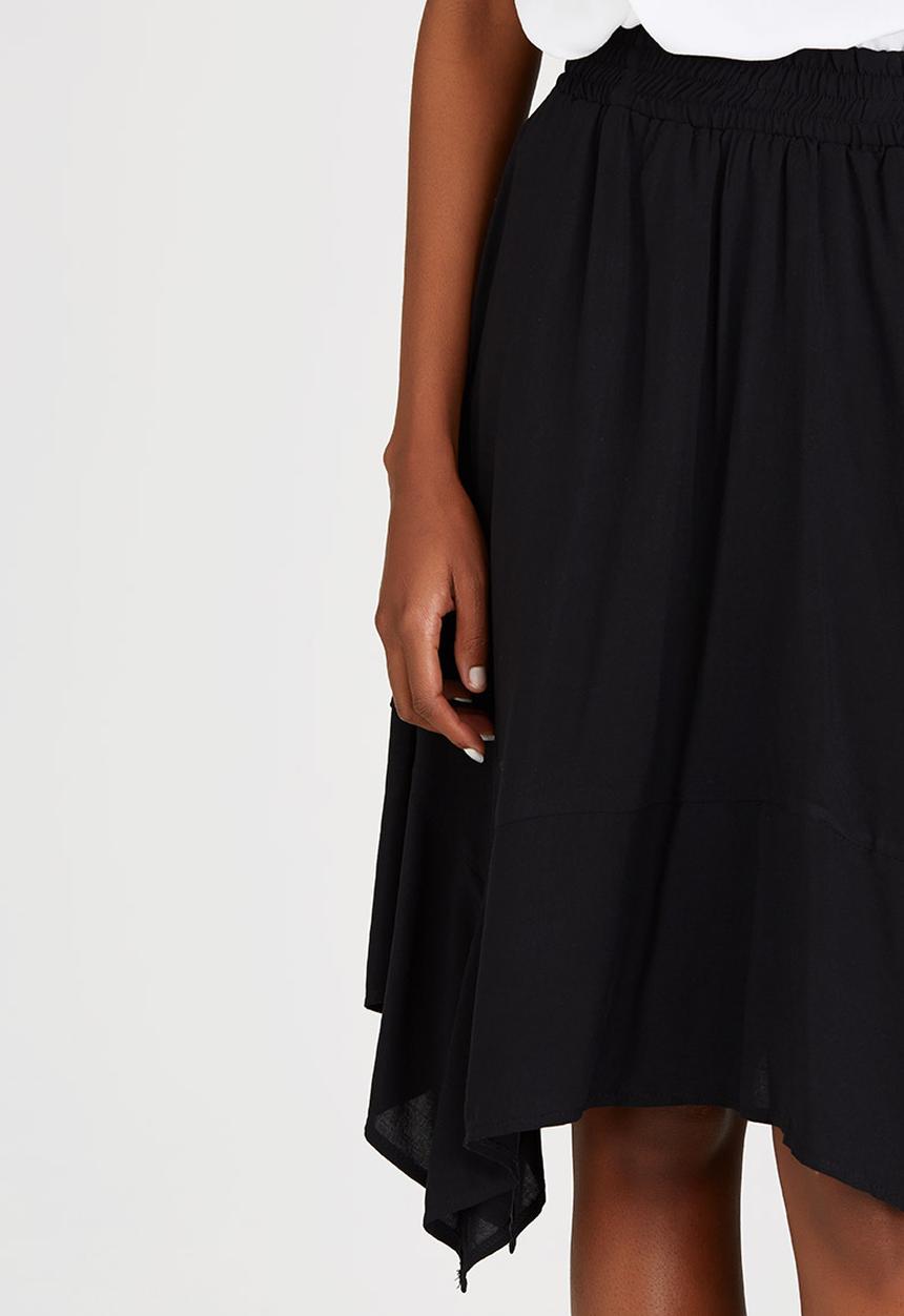 edit - Handkerchief Hem Skirt Black