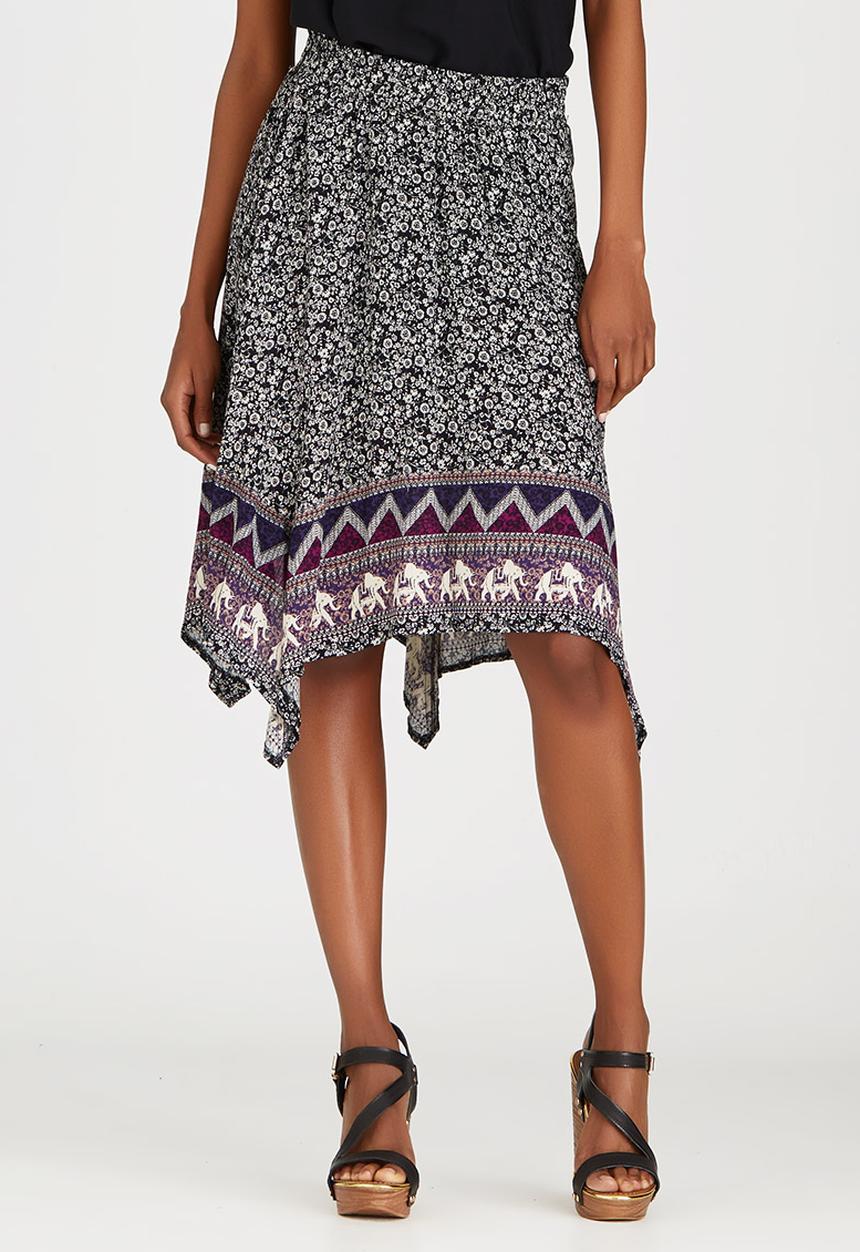 edit - Handkerchief Hem Skirt Multi-colour