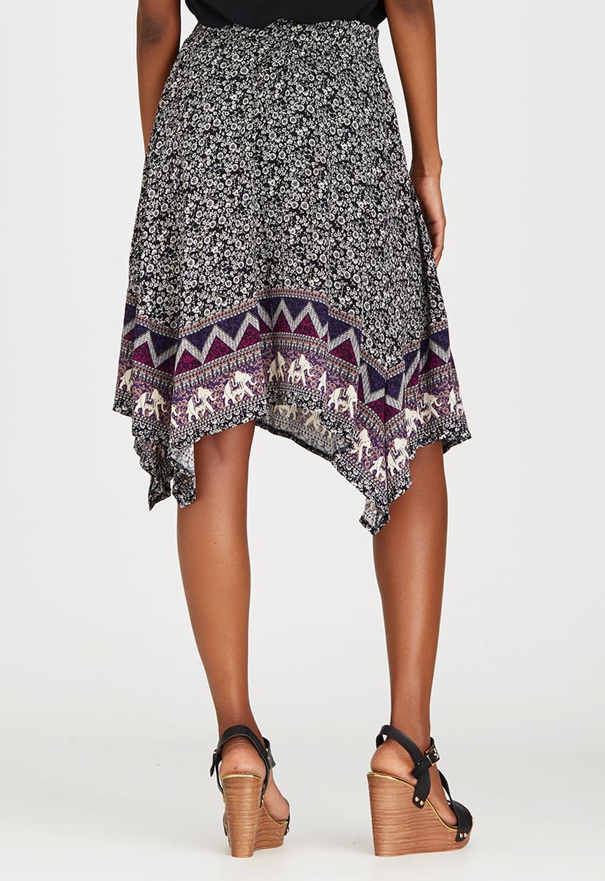 edit - Handkerchief Hem Skirt Multi-colour